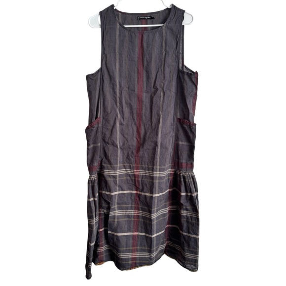 Gudrun Sjoden Kate Gray Plaid Sleeveless Dress - Picture 2 of 6